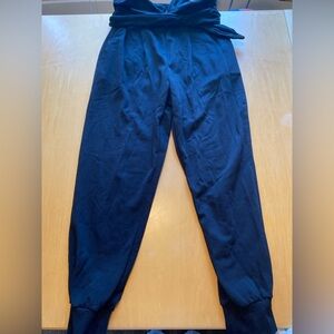 Tularosa Ember Paperbag High Waisted Black Joggers Revolve